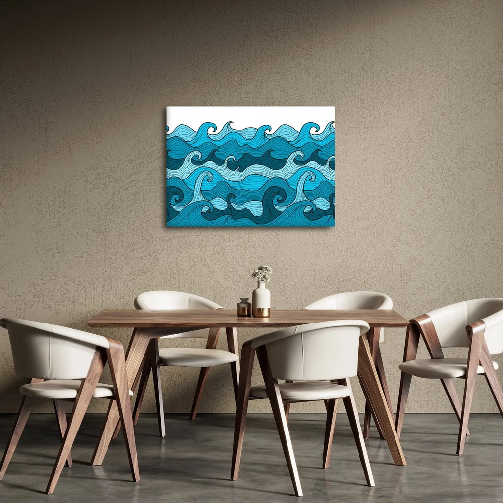 Obraz - Abstrakcja, morze (70x50 cm)