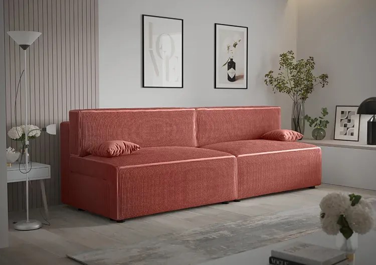 Różowa rozkładana sofa - Lider 3X