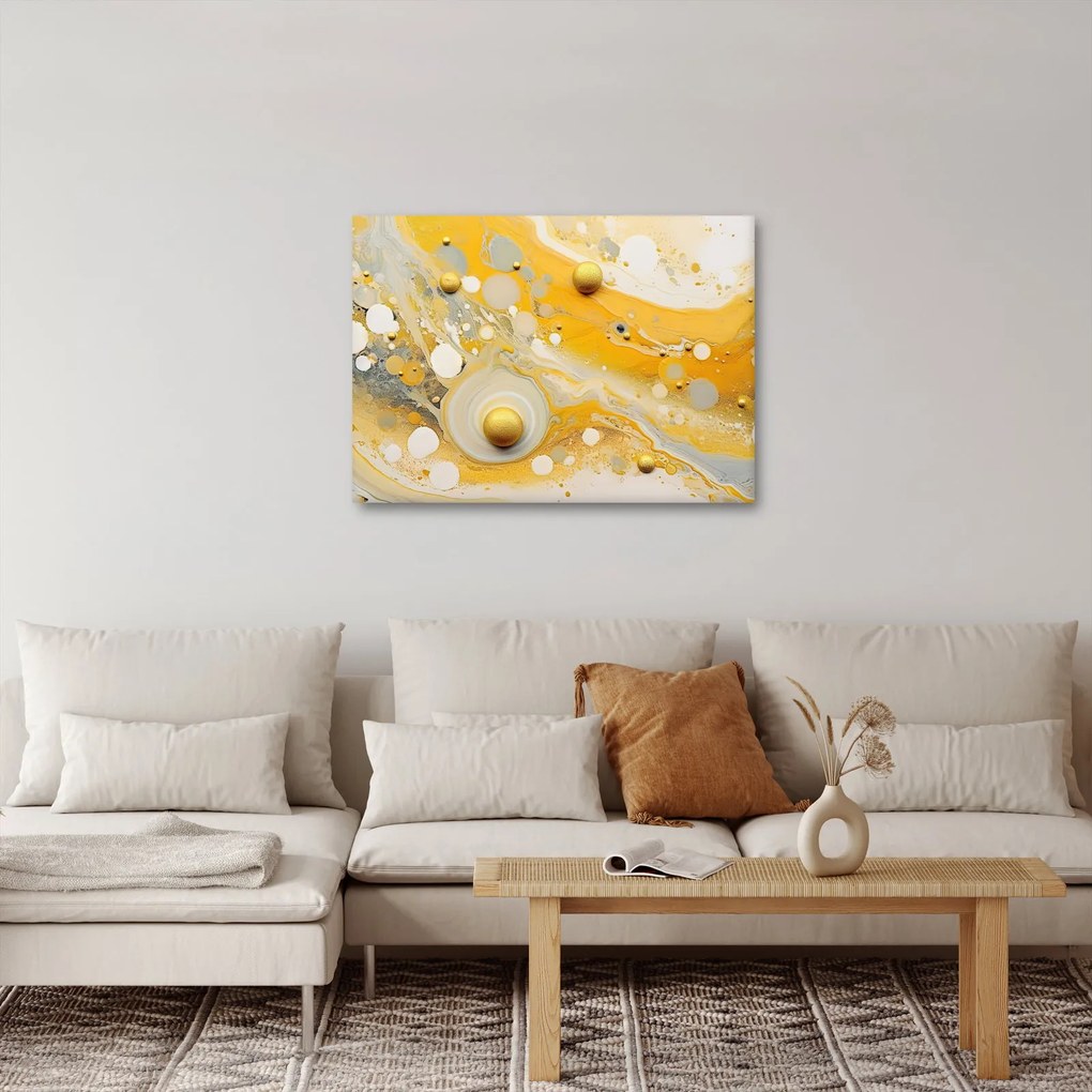 Obraz - Abstrakcyjne tło ze złotą dekoracją (70x50 cm)