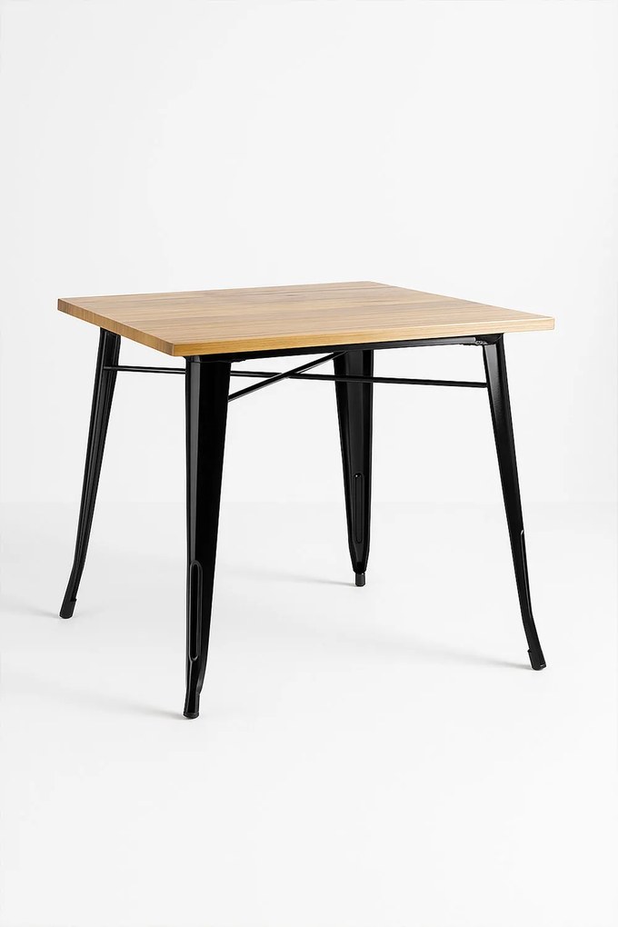 Kwadratowy stó z naturalnego drewna Torix 80 cm