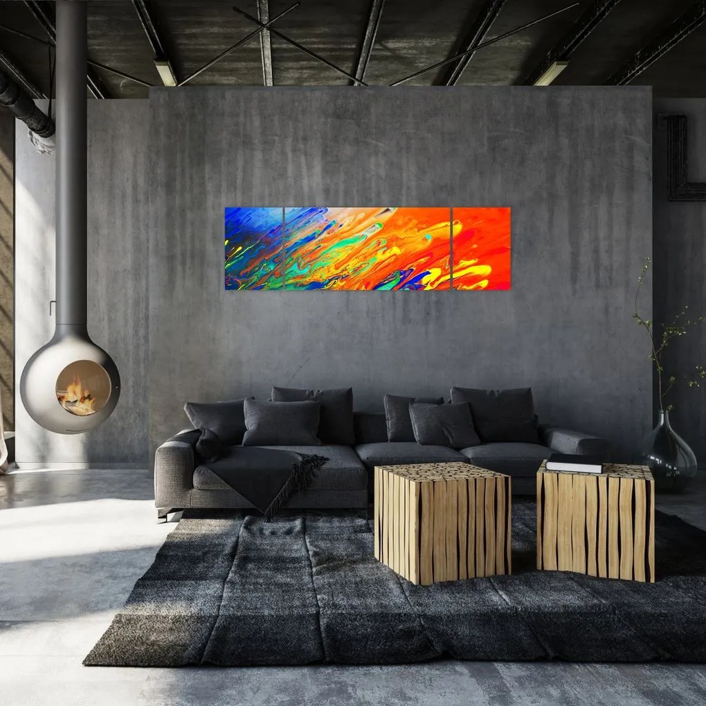Obraz - Kolorowa abstrakcja (170x50 cm)