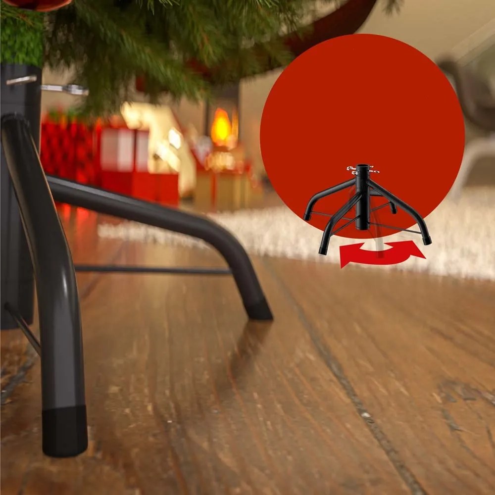 Sztuczna choinka RUDOLPH z lampkami, 150 cm, zielona Casaria