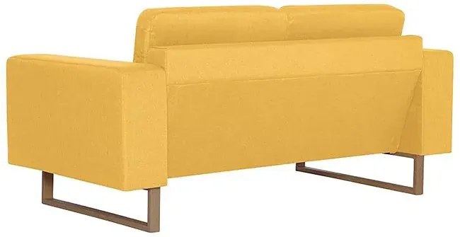Elegancka dwuosobowa sofa żółta S9-Z00