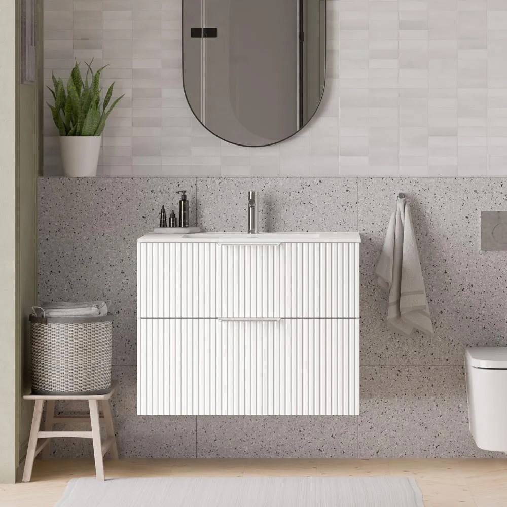 Duravit Waschbecken mit Waschtischunterschrank TIM 80 cm