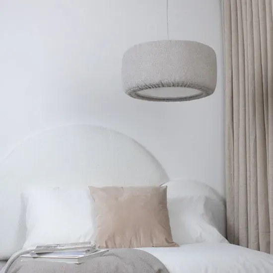 Szara lampa wisząca z modnym kloszem 50 cm - M063 M7-M84
