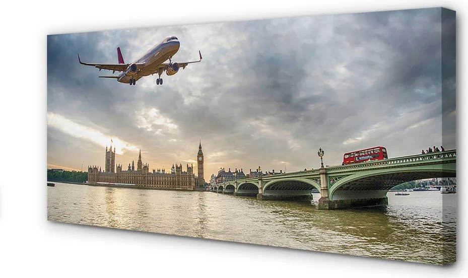 Zdjęcie na płótnie Samolot w Białych Chmurach