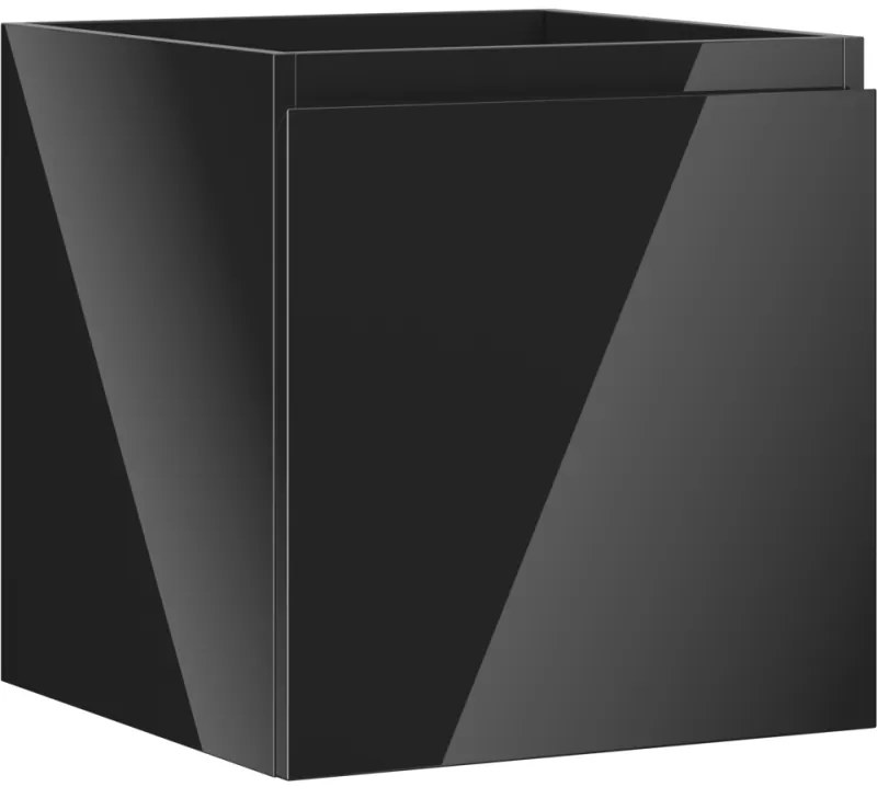 Mexen Orio szafka łazienkowa podumywalkowa 45 cm, 1 szuflada, czarna połysk - 91A10-04547-1-BF70