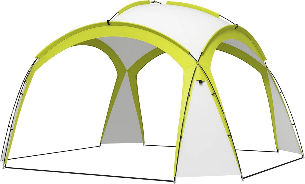 Outsunny Pawilon Imprezowy 3,5 x 3,5m z Hakiem, Odporny na Wodę i Warunki Zimowe, Zielony