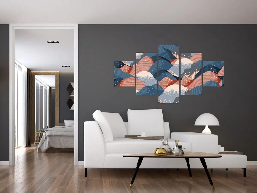 Obraz - Japońskie fale (125x70 cm)