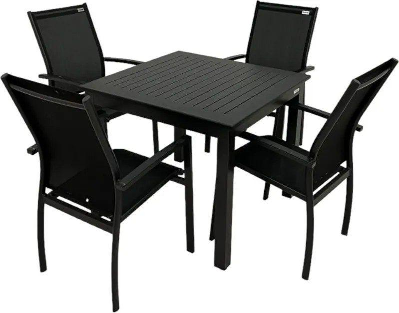 Doppler EXPERT ANTRACYT, krzesła sztaplowane, 4+1