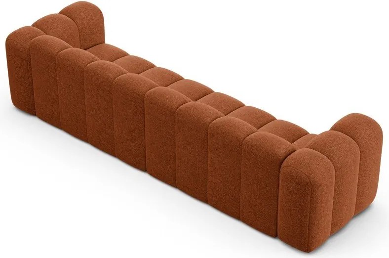 Ceglasta sofa z tkaniny szenilowej 290 cm Lupine – Micadoni
