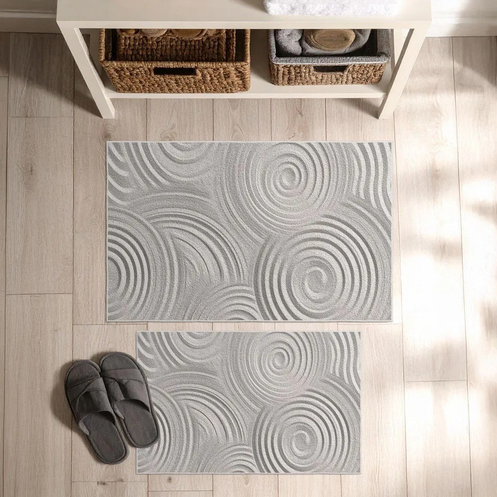 Jasnoszare dywaniki łazienkowe zestaw 2 szt. 60x100 cm – Foutastic