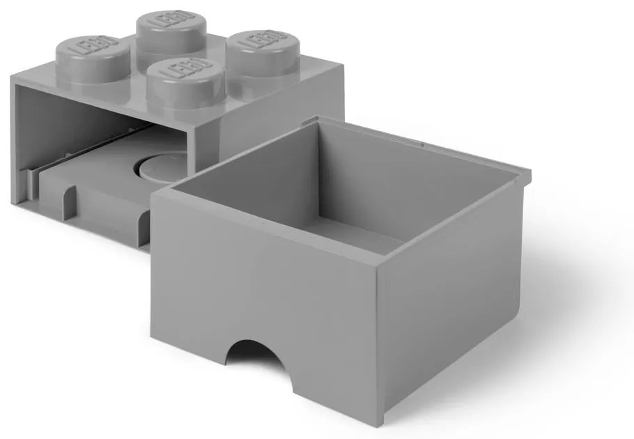 Szary kwadratowy pojemnik LEGO®