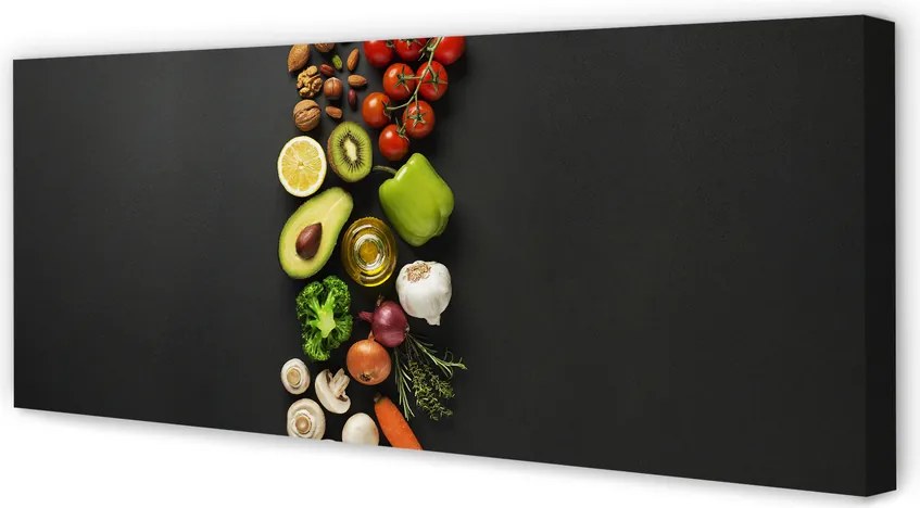 Obraz na płótnie Kompozycja Zdrowych Owoców i Warzyw