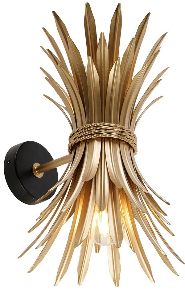 Lampa ścienna w stylu art deco złota - Wesley ArtDeco Oswietlenie wewnetrzne