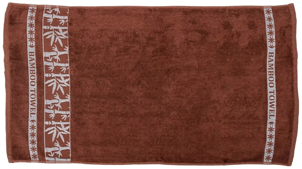 Ręcznik kąpielowy bambusowy BAMBOO 70x140 cm brązowy, 70% bambus | 30% bawełna