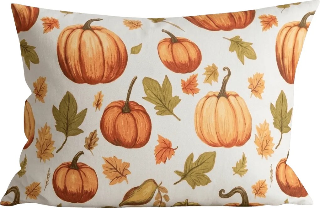 Poszewka na poduszkę z mikrofibry AUTUMN PUMPKINS 70x90 cm, kolorowy