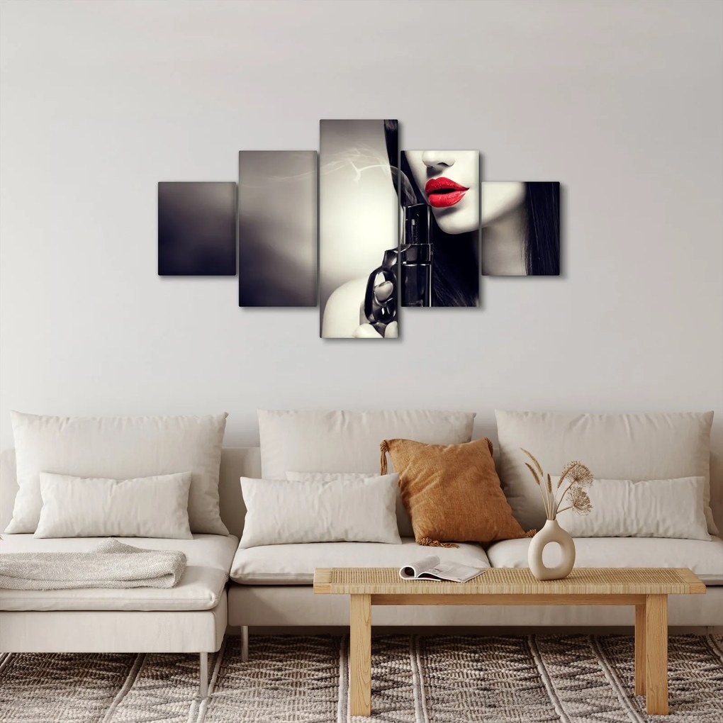 Obraz - Tajemnicza kobieta (125x70 cm)