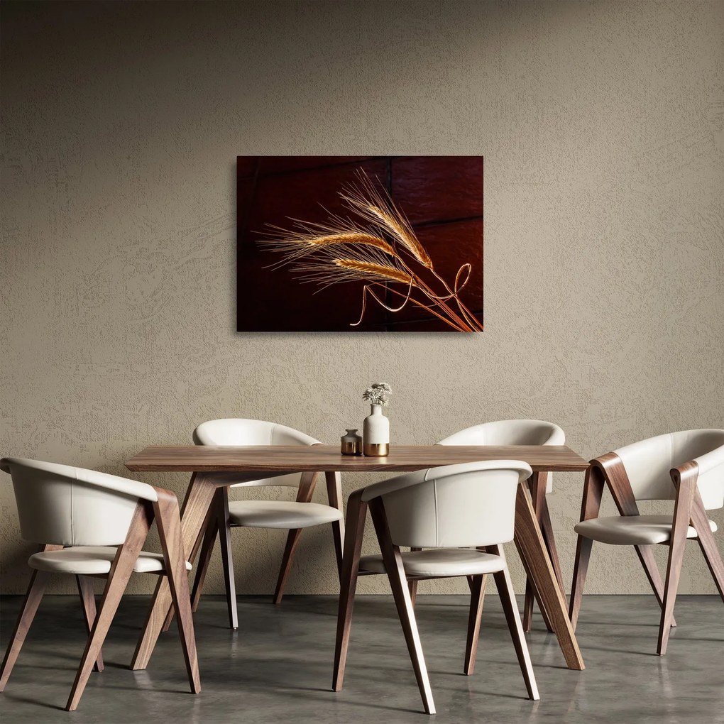 Obraz na szkle - Fragment kłosa żyta (70x50 cm)