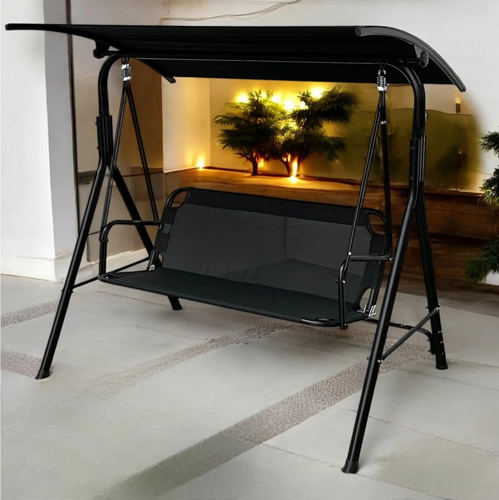 Huśtawka do ogrodu Paloma MAS-4006, wolnostojąca, kolor czarny