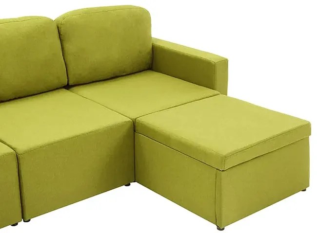 Rozkładana sofa modułowa zielona - Odi 4Q