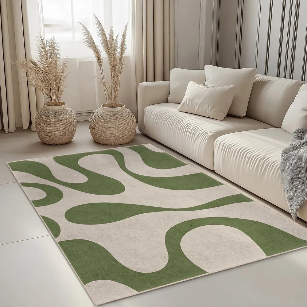 Zielony dywan odpowiedni do prania 60x100 cm Matcha Latte – Mila Home