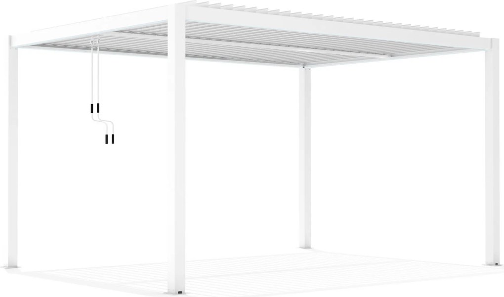 PERGOLA OGRODOWA LUXE 3x3 ALUMINIOWA Z OŚWIETLENIEM LED BIAŁA