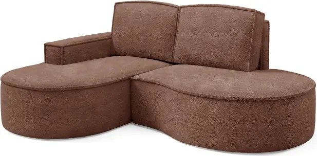 Narożnik MOLLY Lewostronny bez funkcji spania, wolnostojący tkanina ABRIAMO 12 Miedziany