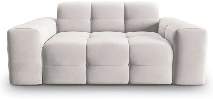 Jasnoszara aksamitna sofa 156 cm Kendal – Micadoni Home