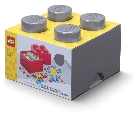 Ciemnoszary dziecięcy pojemnik LEGO® Square