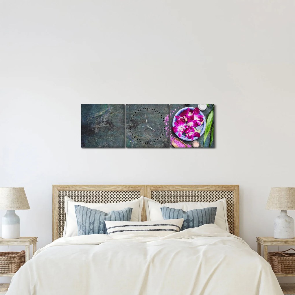 Obraz - Wellness (z zegarem) (90x30 cm)
