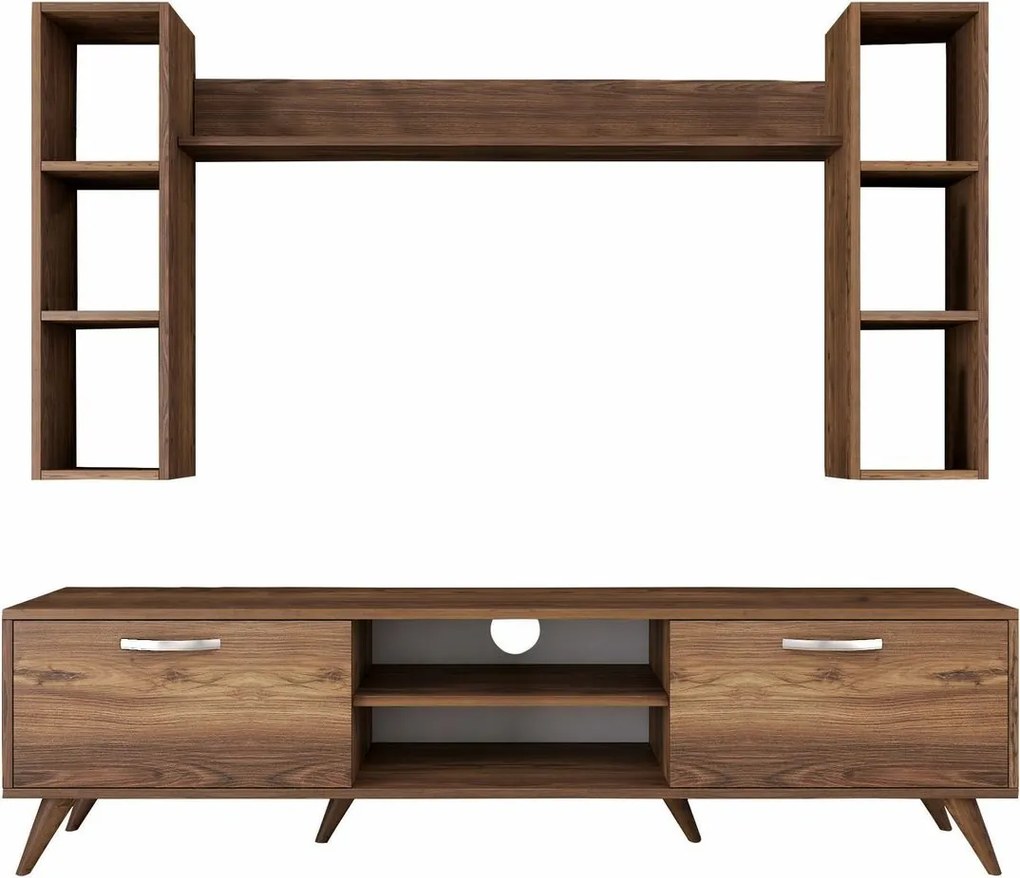Ściana telewizyjna Mea Walnut