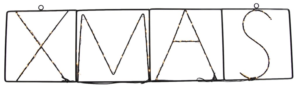 Zewnetrzna Świąteczna lampa ścienna czarna XMAS z LED z timerem IP44 - Yoro Oswietlenie zewnetrzne