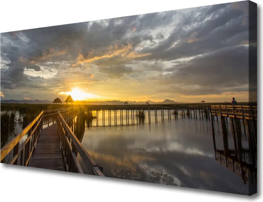 Duży obraz na płótnie Nowoczesny Most nad Cieśniną