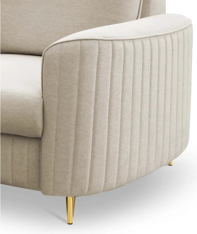 Fotel LAREN na stalowych nogach z oparciem i podłokietnikami w tkaninie CASTEL 03