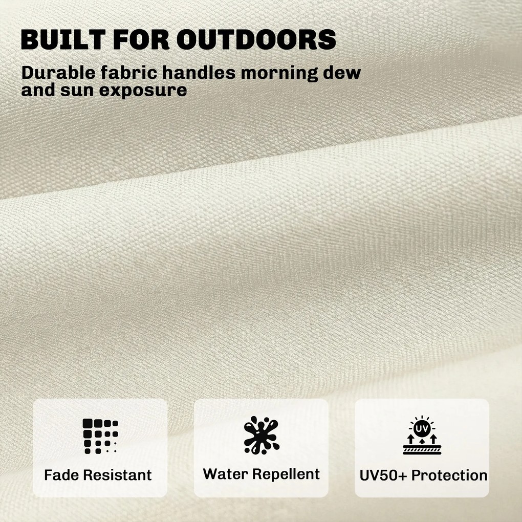 Outsunny Poduszka na Palety Zdejmowana z Paskami Mocującymi, Poduszka Ogrodowa na Leżaki 198 x 65 x 13 cm Beżowa | Aosom PL