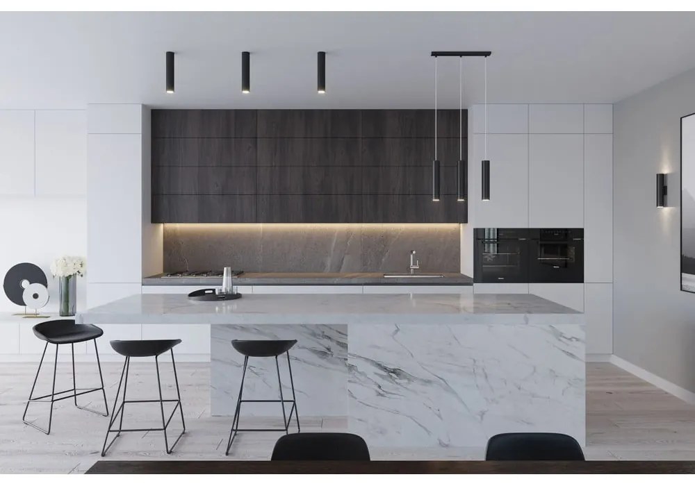 Czarna metalowa lampa wisząca Castro – Sollux