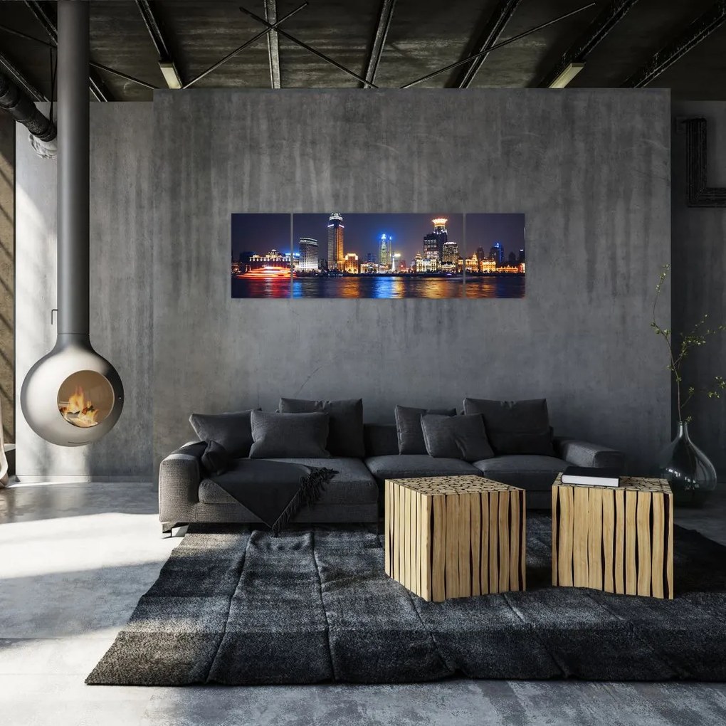 Obraz - Refleksy nocy (170x50 cm)