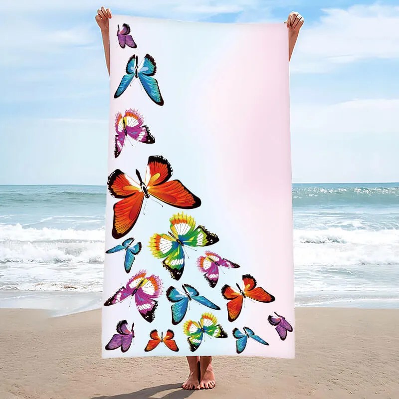 Ręcznik plażowy SILMARI 100x180 cm kolorowy, 100% mikrofibra