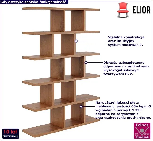 Regał wiszący lub stojący w kolorze orzech R5-C05