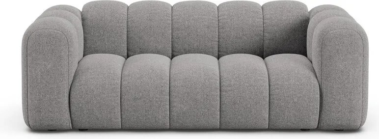 Szara sofa z tkaniny szenilowej 200 cm Lupine – Micadoni