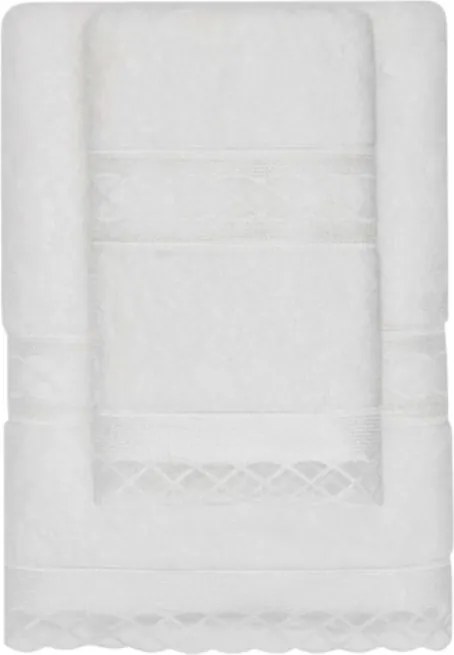 Ręcznik kąpielowy SELYA 85x150 cm z koronką Brąz