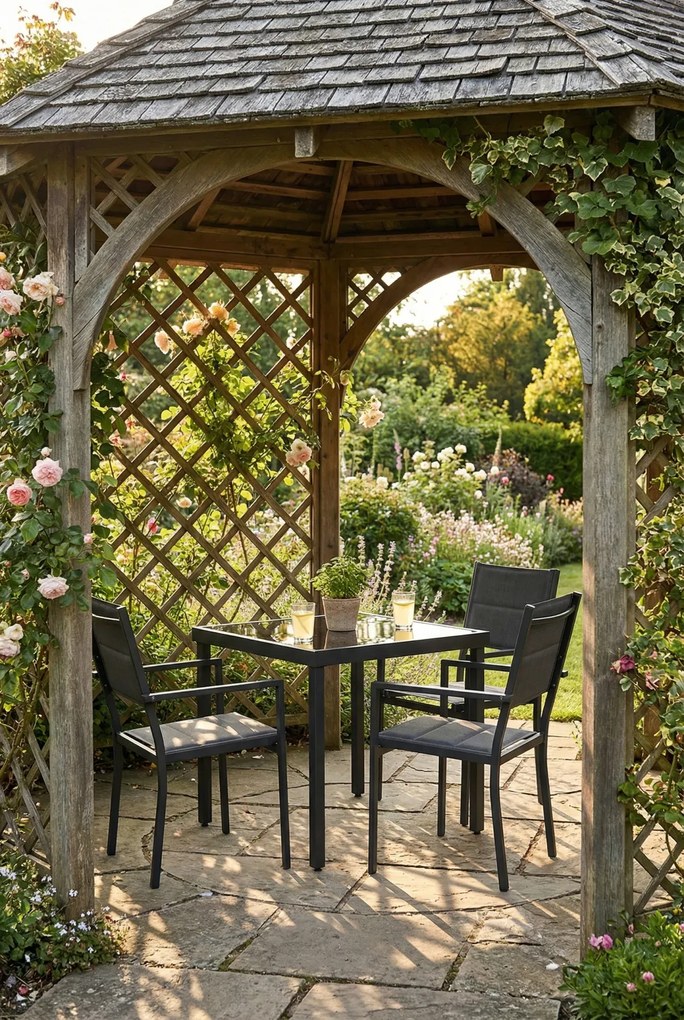 Zestaw mebli ogrodowych ze stalową konstrukcją M0-G16