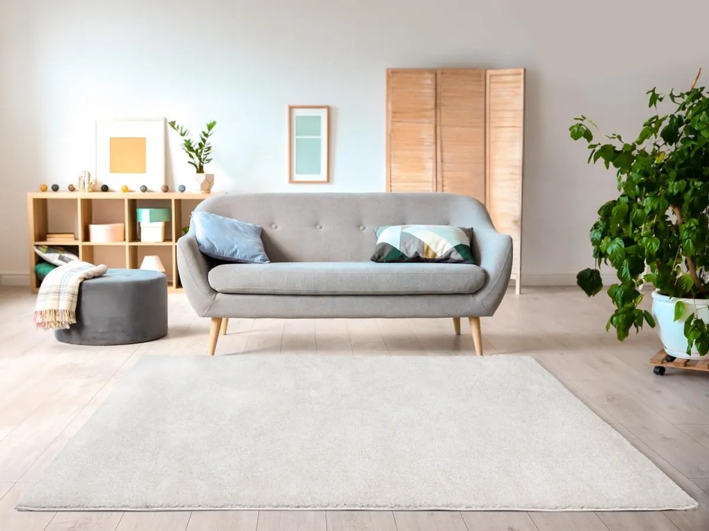 Dywan Shaggy z długim włosiem – 200 x 300 cm – Biały – MILINIO