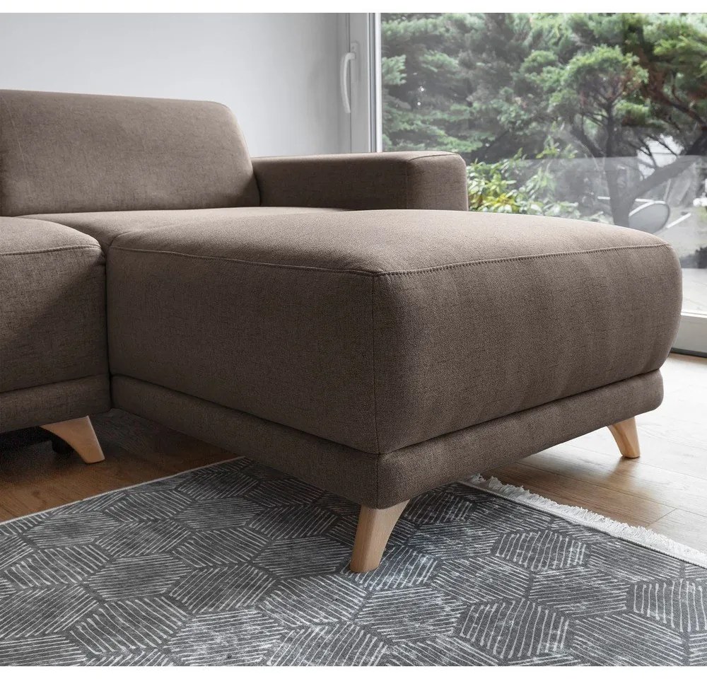 Brązowy rozkładany/ze schowkiem narożnik Classy Sophie – Miuform
