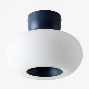 Lampa Sufitowa Led Ze Szkła I Stali Deruent Df Azul Oscuro |df Dark Blue - Sklum