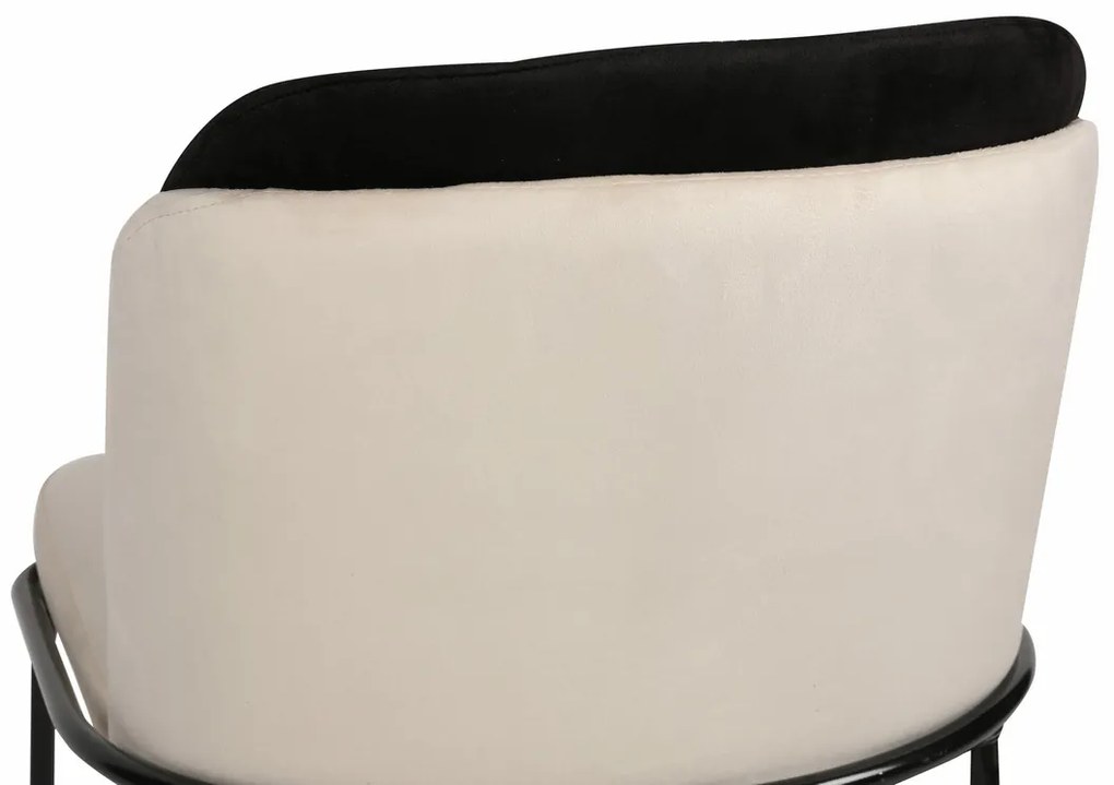 Zestaw krzeseł do jadalni Dore Black and Cream, 2szt., 2 szt.