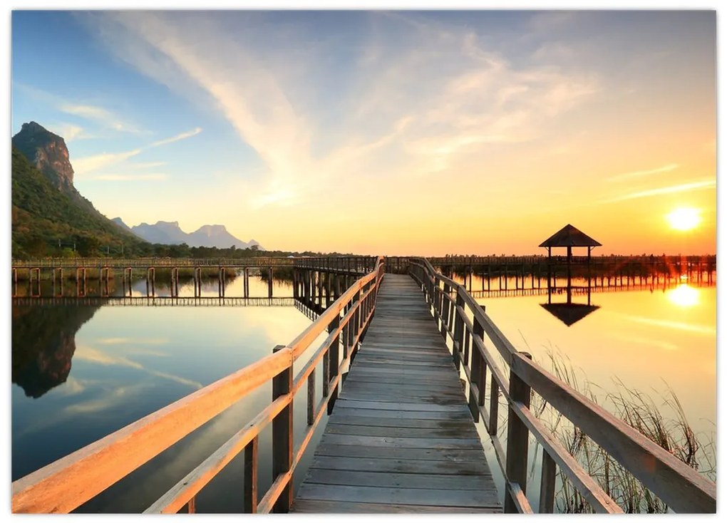 Obraz na szkle - kładka (70x50 cm)