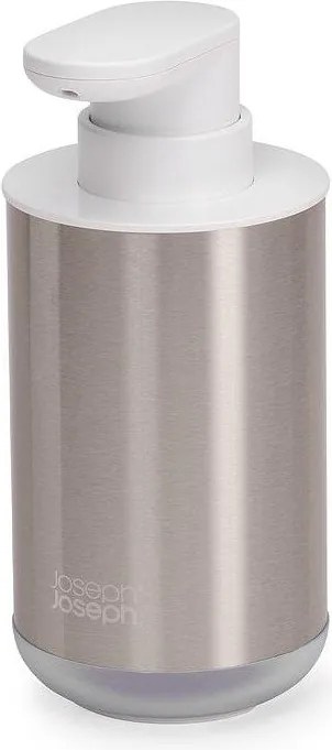 Dozownik do mydła ze stali nierdzewnej w kolorze srebra 300 ml Duo Steel – Joseph Joseph
