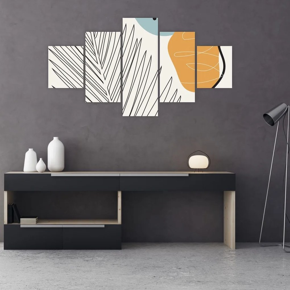 Obraz - ilustracja liścia (125x70 cm)